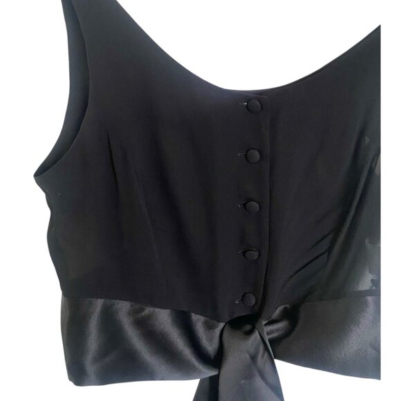 Vintage 90's Sheer Valentino Oliver Sleeveless Crop Blouse Oliver Label - Picture 5 of 8